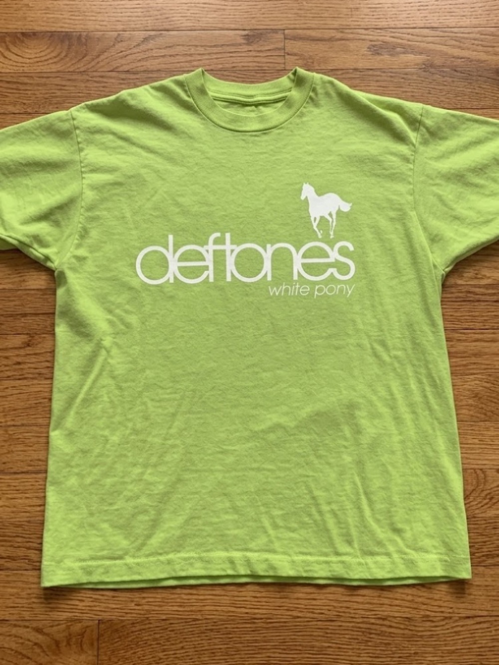 Deftones "White Pony" Logo Tee in Lime Green